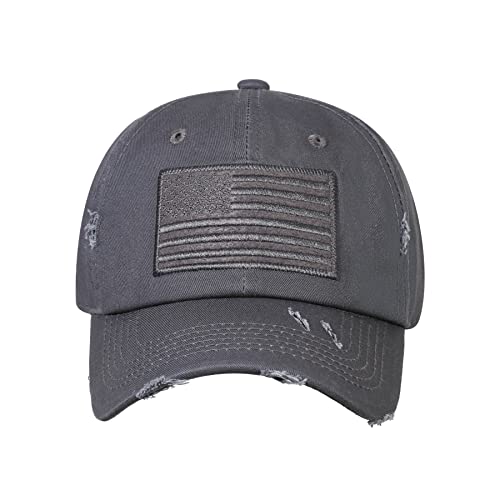 Image of IIN American Flag Baseball Cap for Men Women Low Profile USA Army Tactical Operator Military Plain Dad Hat