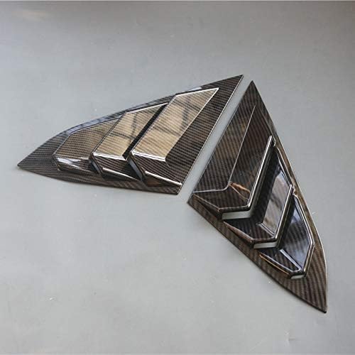 ZiWen 2X Sport Style Carbon Fiber Print Quarter Window Scoops Louvers for Honda Civic Sedan 2016 2017 2018 2019 2020 2021