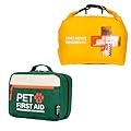 RHINO RESCUE Bundle - Pet First Aid Kit, Emergency Medical Supplies for Dogs & Cats, Safety Essentials Pack with Thermometer+Waterproof First Aid Kit, Lightweight Boat Dry Bag