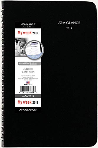 AT-A-GLANCE DayMinder Weekly Appointment Book/Planner, January 2019 - December 2019, 4-7/8