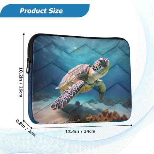Funda para portátil 13-14 pulgadas con diseño de tortuga miniatura 3