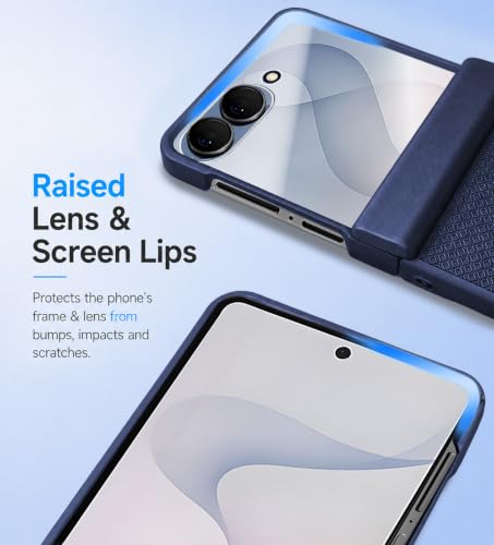 Image of STORMTAL Magnetic for Samsung Galaxy Z Flip 8 case, Hinge Protection, Built-in Screen Protector, Shockproof, Compatible with Magsafe, Rugged Phone Case for Z Flip 8 Blue