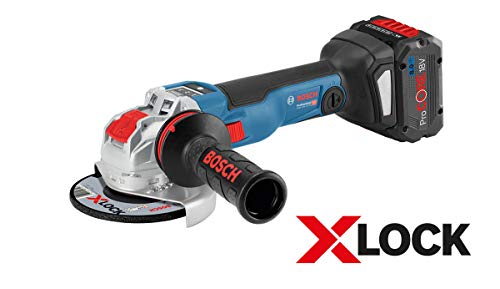 Bosch Professional 18V Akku Winkelschleifer GWX 18V-10 SC (mit X-LOCK-Aufnahme,Scheiben-Ø: 125mm, in L-BOXX) + 5tlg. X-LOCK Trennscheiben Set (Edelstahl, Metall, Ø 125 mm) – Bild 3