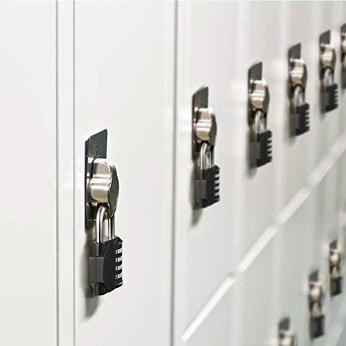 Keekit 4 Digit Combination Lock, Set Your Own Combination Padlock, Waterproof Gate Lock For School, Employee, Gym & Sports Locker, Case, Toolbox, Fence - Metal & Plated Steel, 2 Pack - Black #TOP6