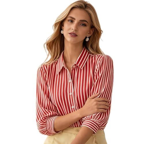 Chemise d'été à manches bouffantes 3/4 extensible et douce
