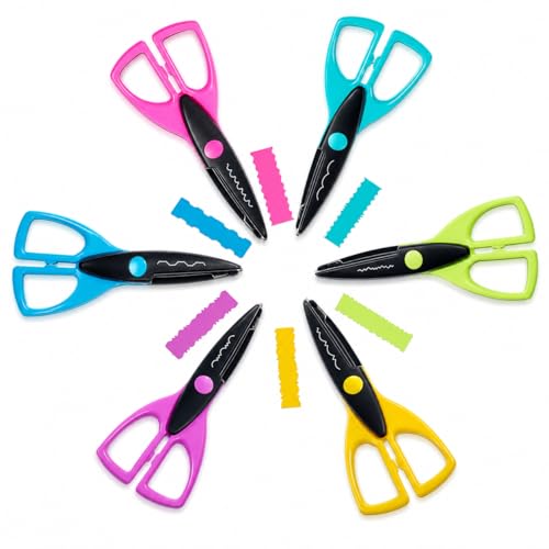 Decorative Edge Scissors Set 6 Pack Craft Scissors for Kids Paper Crafts