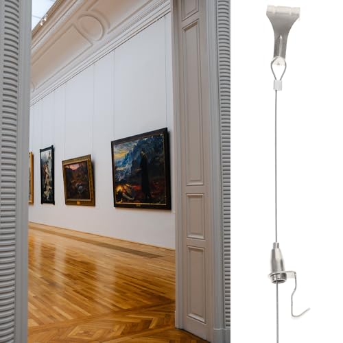 Cuerda de acero inoxidable ajustable para lienzos estables sin caídas kit plata 5