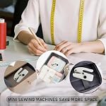 Hand Held Sewing Machines For Adults, Hand Held Sewing Machines for Hemming with Test Fabric(Not second-hand), Easy To Use Rechargeable Hand Sewing Machine for Beginners, Women(White)