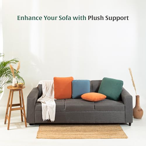 Image of The White Willow Memory Foam Decorative Square Cushion Insert Pillow Filler 12 x 12 Inch - Soft & Supportive Cushion Pad for Sofa, Bed & Chair - Premium Comfort Fill