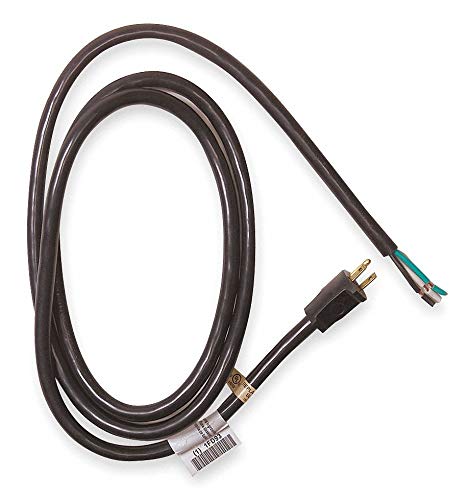 Amazon.com: Power Cord, 5-15P, St, 8 Ft., Blk, 15A, 12/3