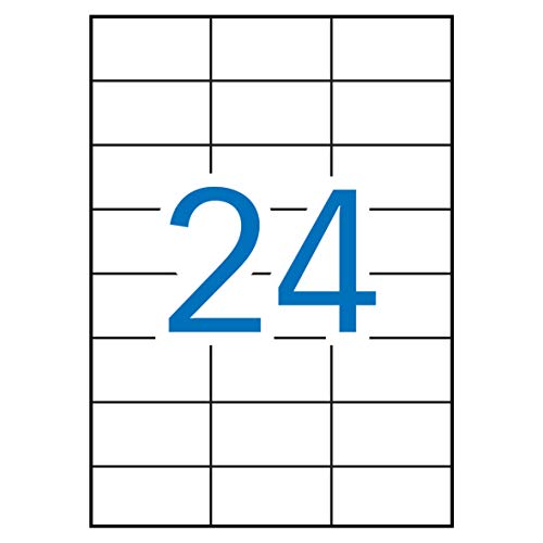 Apli 2520 – 250 Blatt Karton mit Laser Etiketten, 70 x 37 mm, weiß, 1 Stück