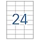 Apli 2520 – 250 Blatt Karton mit Laser Etiketten, 70 x 37 mm, weiß, 1 Stück
