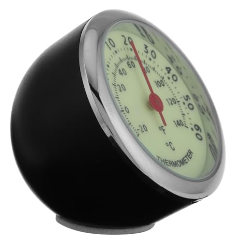 Holibanna Multi Functional Car Thermometer with Luminous Interior and Exterior Temperature Sensor Self Adhesive Automotive Temperature Gauge for Quick Installation and Space Saving Design