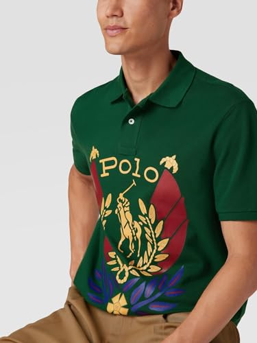 POLO RALPH LAUREN Men's Classic-Fit Graphic Mesh Polo Shirt (Polo Crest, 2XL)4