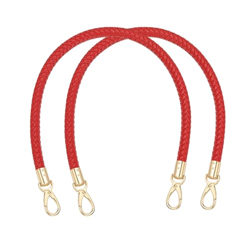 Asas de bolso rotas soluciona el desgaste con tiras trenzadas rojas de 40 cm