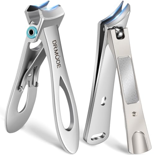 Heavy Duty Slanted Nail Clippers for Thick Nails - Wide Opening, Ultra Sharp Ingrown Toenail Clippers for Seniors