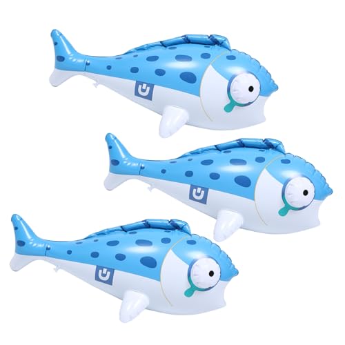 Divertente gioco d'acqua: il giocattolo gonfiabile a forma di pesce è un delizioso giocattolo da piscina per , che rende il tempo trascorso in piscina più piacevole. il suo design gonfiabile a forma di pesce catturerà sicuramente l'attenzione dei , decorazioni per feste tropicali, pesci gonfiabili