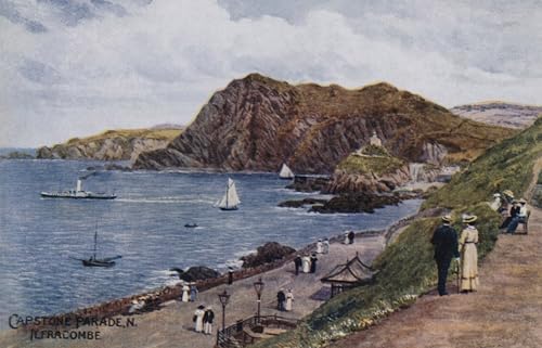 Affiche Capstone Parade Ilfracombe peinture huile Quinton pour la décoration de bureau