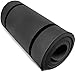 Crown Sporting Goods Yoga Cloud Ultra-Thick 1" Yoga and Exercise Mat with Shoulder Sling (Black)