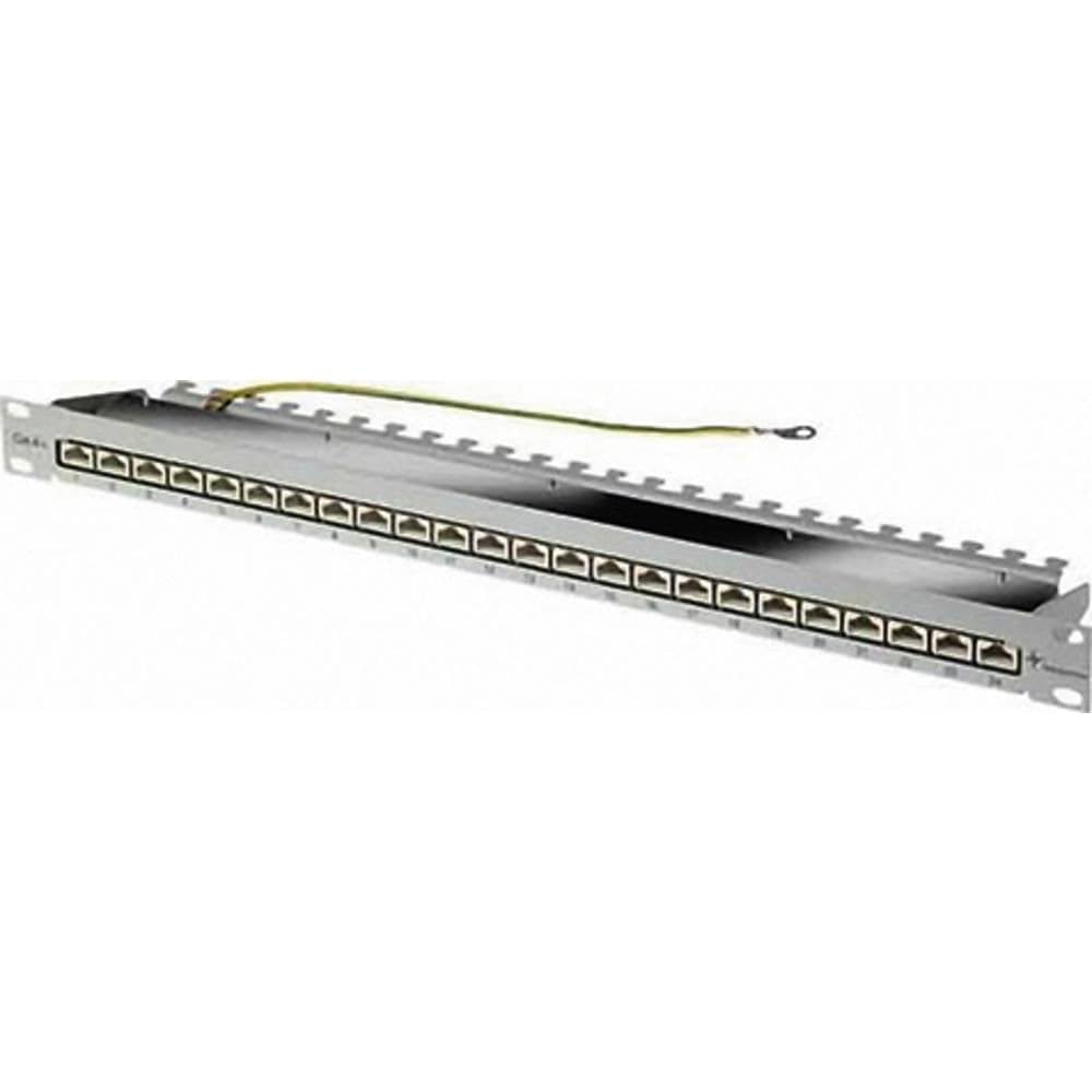 Telegärtner 19 Zoll Patchpanel MPP24-HS K Cat.6A geschirmt 1HE LSA | 19 Zoll Patch Panel, 24 RJ45 Buchsen Cat.6A, 1HE, LSA-Anschluss, 360° Schirmung, werkzeugfreie Montage