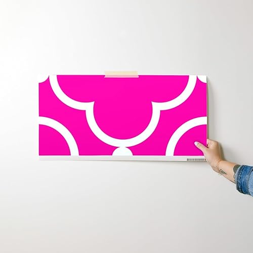 Miniatura 10 de Spoonflower Peel & Stick Wallpaper 9ft x 2ft - Lattice Pinkpop Pink Circles Tile Pop Decor Garden Custom Removable Wallpaper