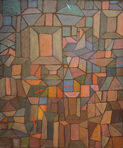 Toile Paul Klee Der Weg zur Zitadelle pour salon moderne 50x70cm