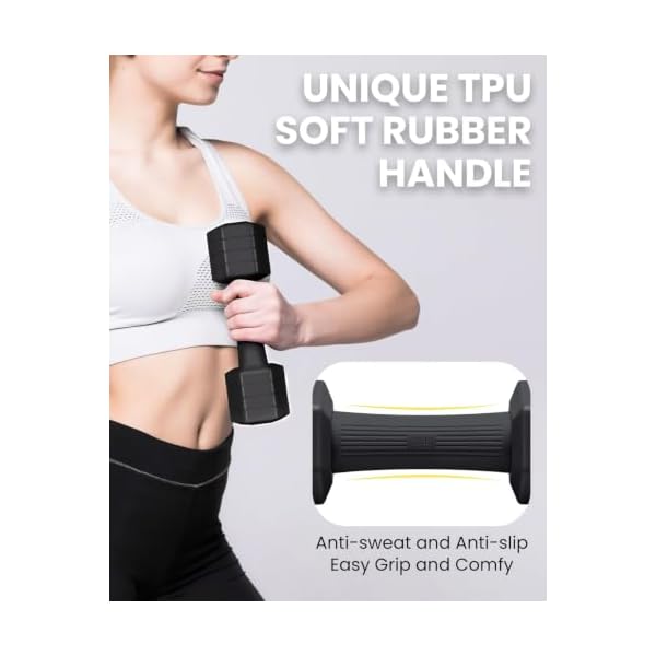 Adjustable Dumbbell Set, 4-in-1 Hand Weights, 5/6 LB Pair for Women Men - Image 4