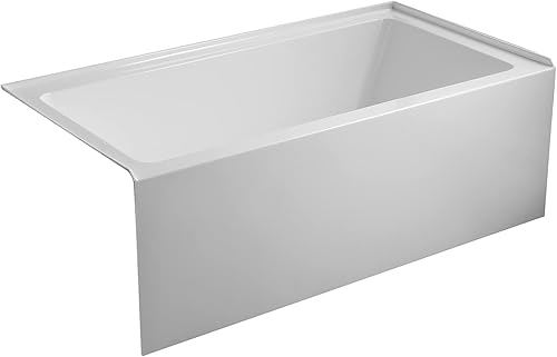 Miniatura 3 de Kingston Brass VTAP6032L22C Oriel - Bañera para alcoba (acrílico, 60.0in), color blanco