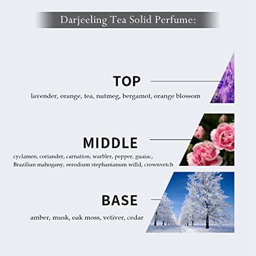 3st Solide Parfum, Natuurlijk Parfum voor Vrouwen, Draagbare Langdurige Geur Bloemen Vage Geur Solide Parfum Verjaardagscadeau, 15g - Image 7