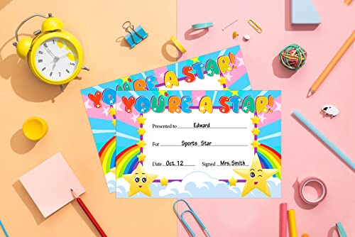 Flyab 30Pcs You're A Star Awards For Kids Students From Teacher Recognition Rewards Certificates Classroom Activities For Kids Kindergarten Preschool Elementary Back To School Gift Teacher Supplies #TOP3