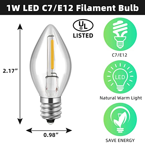 Accessory Cord With One Led Light Bulb, 6Ft Blow Mold Light With C7 Lamp, Black Cord With On/Off Switch Plug, Village Light For Halloween Christmas Holiday Indoor Decoration Craft Projects (2 Pack) #TOP2