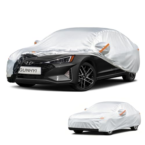 Image of GUNHYI Car Cover Custom Fit Hyundai Elantra (1995-2026) Waterproof for Automobiles, Oxford Sun Rain Dust Snow Protection (Ships from US Warehouse, Delivery 3-8 Days)