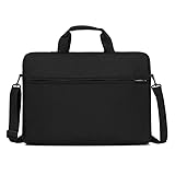 TANGBOLIBO Laptop Sleeve Case 15.6 inch Black - Slim Case with Pockets for MacBook Pro, Dell Inspiron, HP Pavilion and More - Ideal for Students Professionals and Travelers