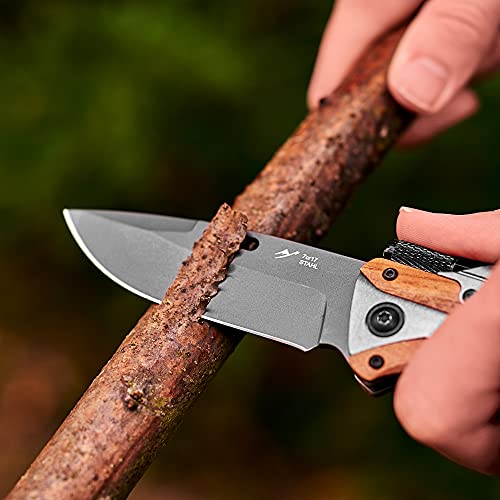 BERGKVIST K30 Plus 5-in-1 Folding Knife (Two-Handed Knife) - Outdoor Pocket Knife with Glass Breaker, Belt Cutter, Fire Starter & Torch - Allowed in Germany - Image 7