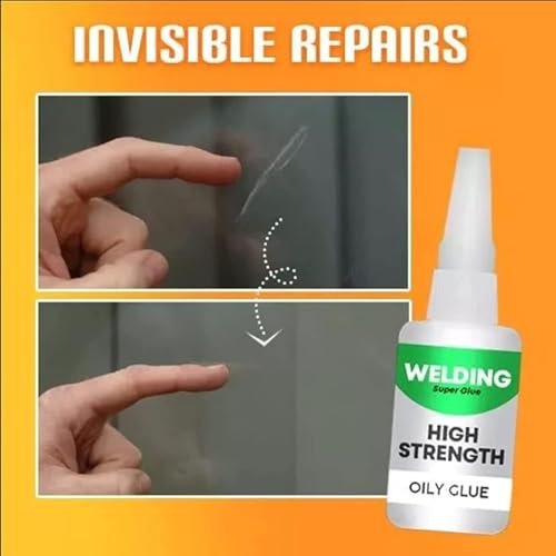 Welding High-Strength Oily Glue, Universal Super Glue, 2024 New Multifunctional Universal Glue Super Glue Fast Repair, for Shoes, Metal Plastic, Wood, Dry Only in 10s (2pcs)