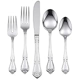 Oneida True Rose 20-Piece Stainless Steel Flatware Set, Service for 4