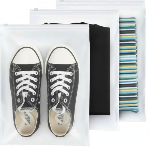 Zip Beutel Wiederver wendbar Reiseschuhtasche Wasserfeste Schmutzabweisender Schuhbeutel Reise Urlaub Shoebag Tasche für den täglichen Gebrauch auf Reisen Kleidung Unterwäsche Handtuch Schuhe(30×40CM)