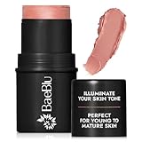 BaeBlu Organic Cheek Tint, 100% Natural Vegan Gluten-Free Cream Blush Stick, Made in USA, Rosé