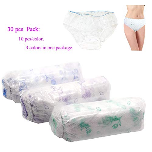 Starly 15Pcs/30Pcs Womens Nonwoven Underwear Paper Panties Handy Bikini Briefs For Travel Hotel Spa (30Pk, L) #TOP1