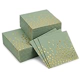 Servietten Salbeigrün, 60 Stück grüne Servietten für Tischdekoration, Feste und Feiern, 25x25 cm Einweg-Servietten für Partys und Veranstaltungen