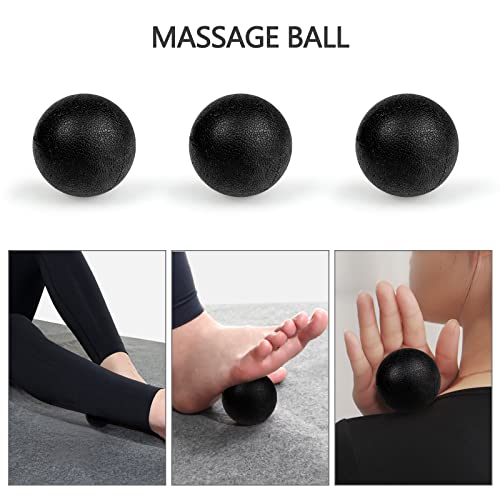 Krightlink 5 In 1 Foam Roller Set For Deep Tissue Muscle Massage, Trigger Point Fitness Exercise Foam Roller, Massage Roller, Massage Ball, Stretching Strap, For Whole Body (Black) #TOP4
