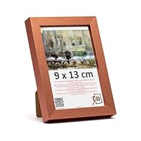 QTART Cornice portafoto in legno di quercia da parete, 40,6 x 61 cm, marrone, 61 x 40,6 cm, 40,6 x 24 cm, decorazione da tavolo, decorazione per la casa, confezione da 3