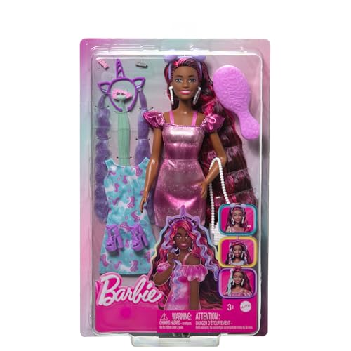 Barbie Totally Hair juego de peinados creativos con melena extralarga y accesorios JDC86 6