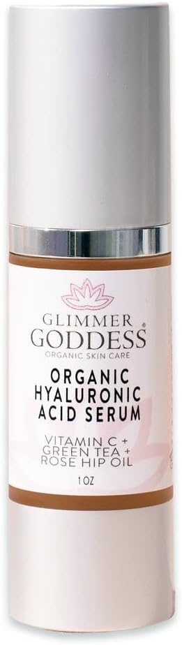 Organic Face Serum with Hyaluronic Acid and Vitamin C – Hydrating & Firming Formula for Radiant Skin (1 oz)