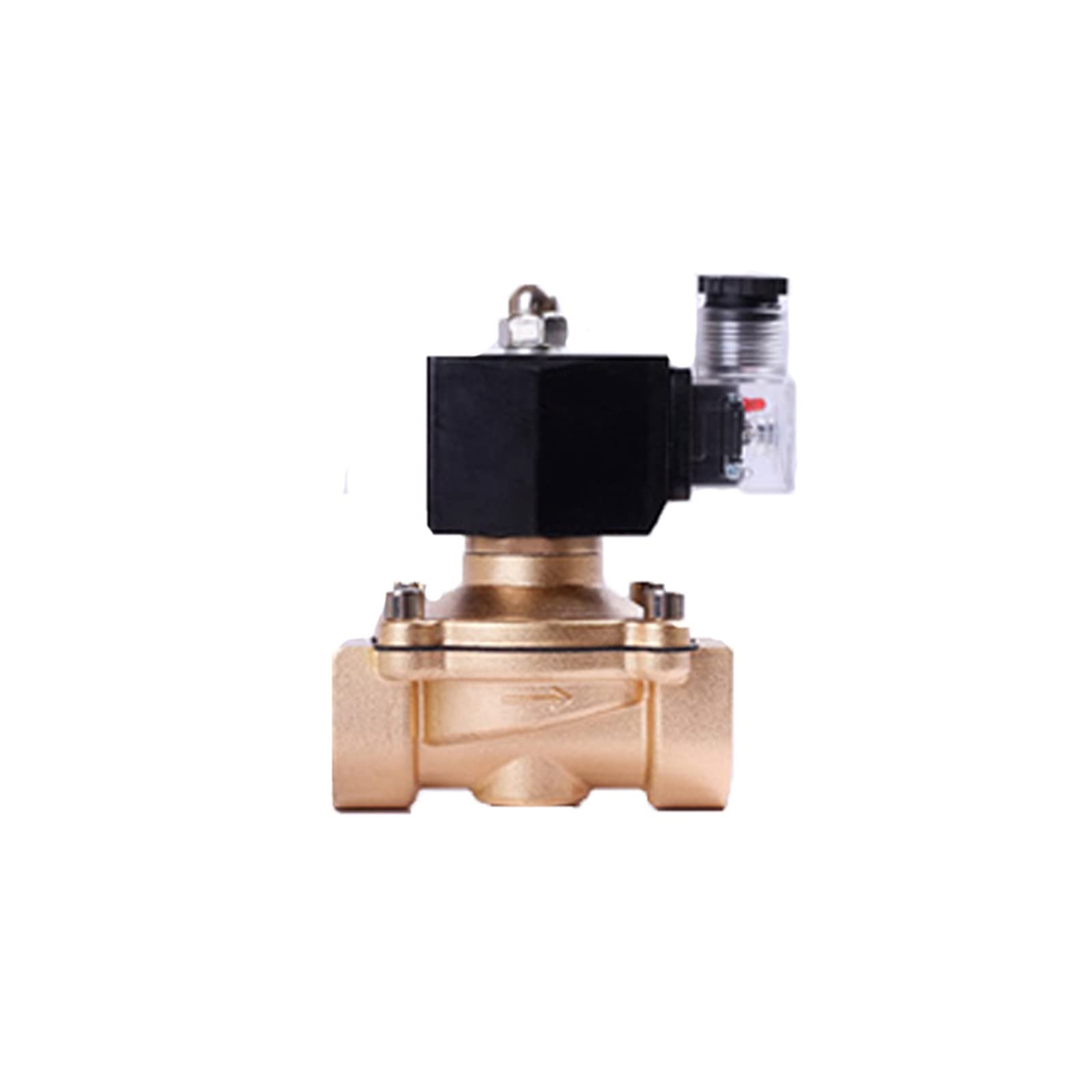 TREDSWQCV 1-1/4" Normally Closed Brass Electric Solenoid Valve IP65 Waterproof With LED Power Indicator24V 12V 220V 110V(G-110VAC-NBR-SEAL)