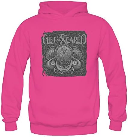 TILLASUN Women's Get Scared Demons Hoodied Sweatshirt
