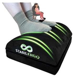 STABILERGO Foot Rest for Under Desk at Work, Ergonomic Office Desk Foot Rest, Adjustable Foot Rest, Under Desk Footrest…