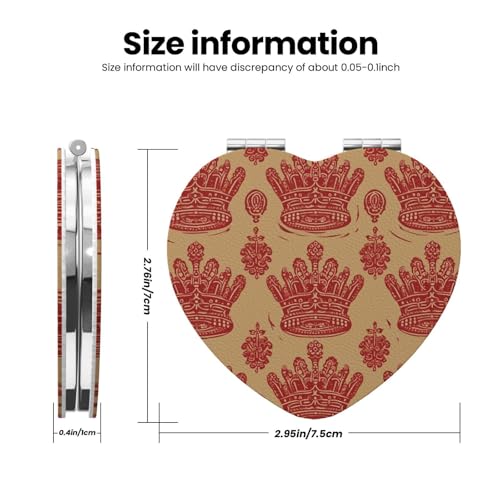 Espejo compacto de bolsillo doble cara Red Crown miniatura 3