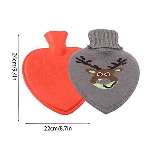 Garrafa de água quente com tampa,Aquecedor de mão saco quente em forma de coração - Seguro e Confort