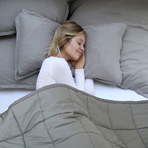 Findpanda Adult Weighted Blanket 20 Lbs Queen Size (60"X80",Dark Grey), Premium Fabric With Glass Beads #TOP1